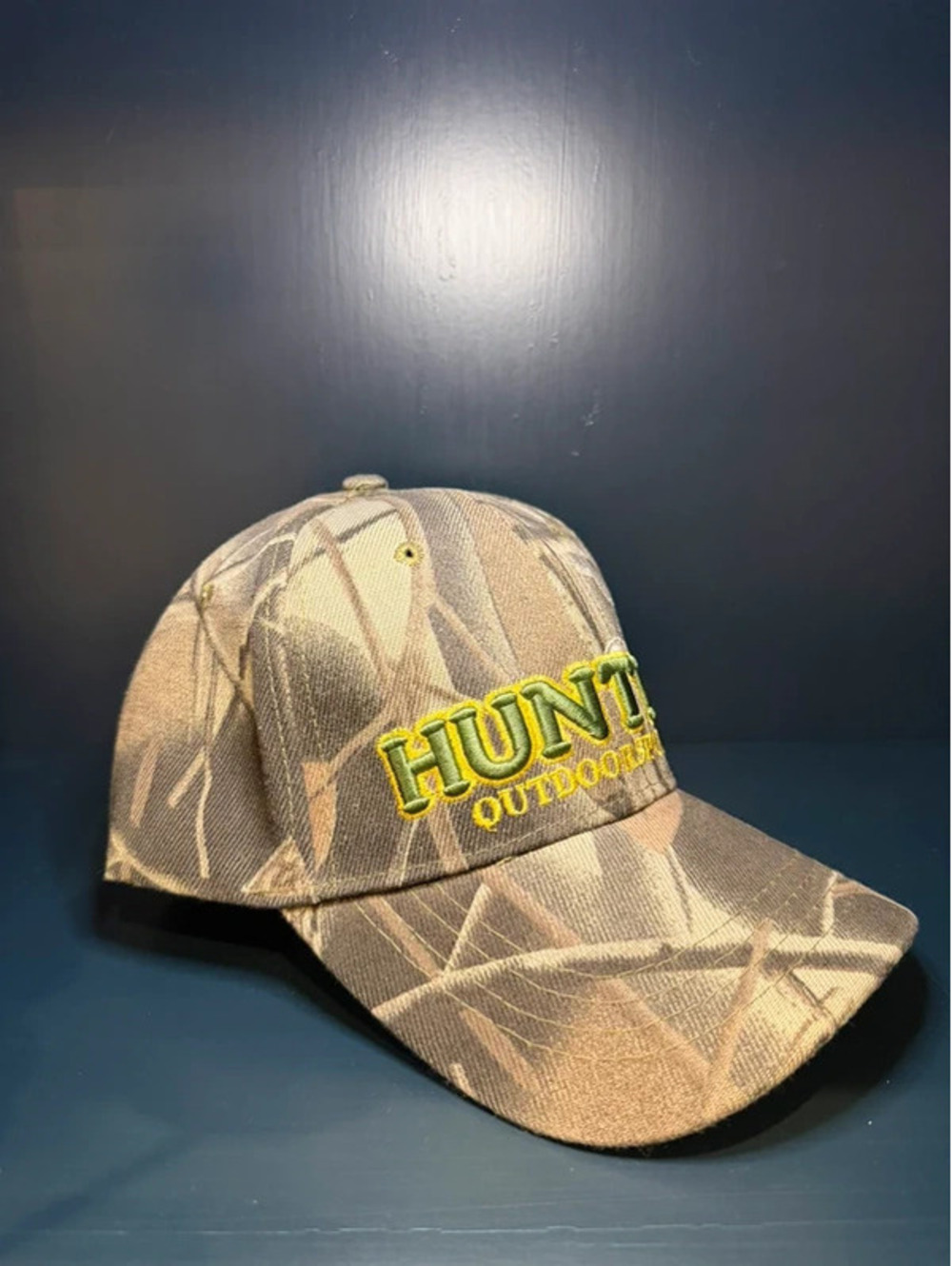Hunter Outdoor Sports camo baseball cap hat embroidered buck